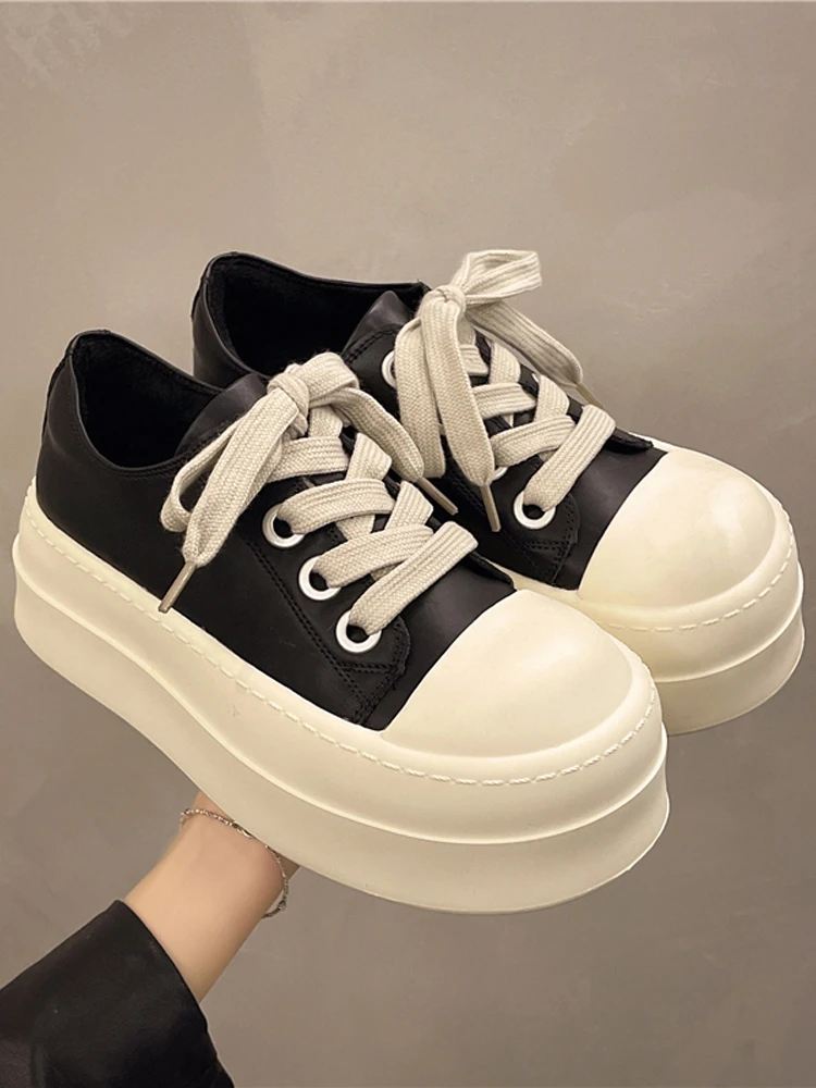 厚底高帮鞋女2025年新款秋季欧货爆款时尚百搭松糕增高运动休闲鞋