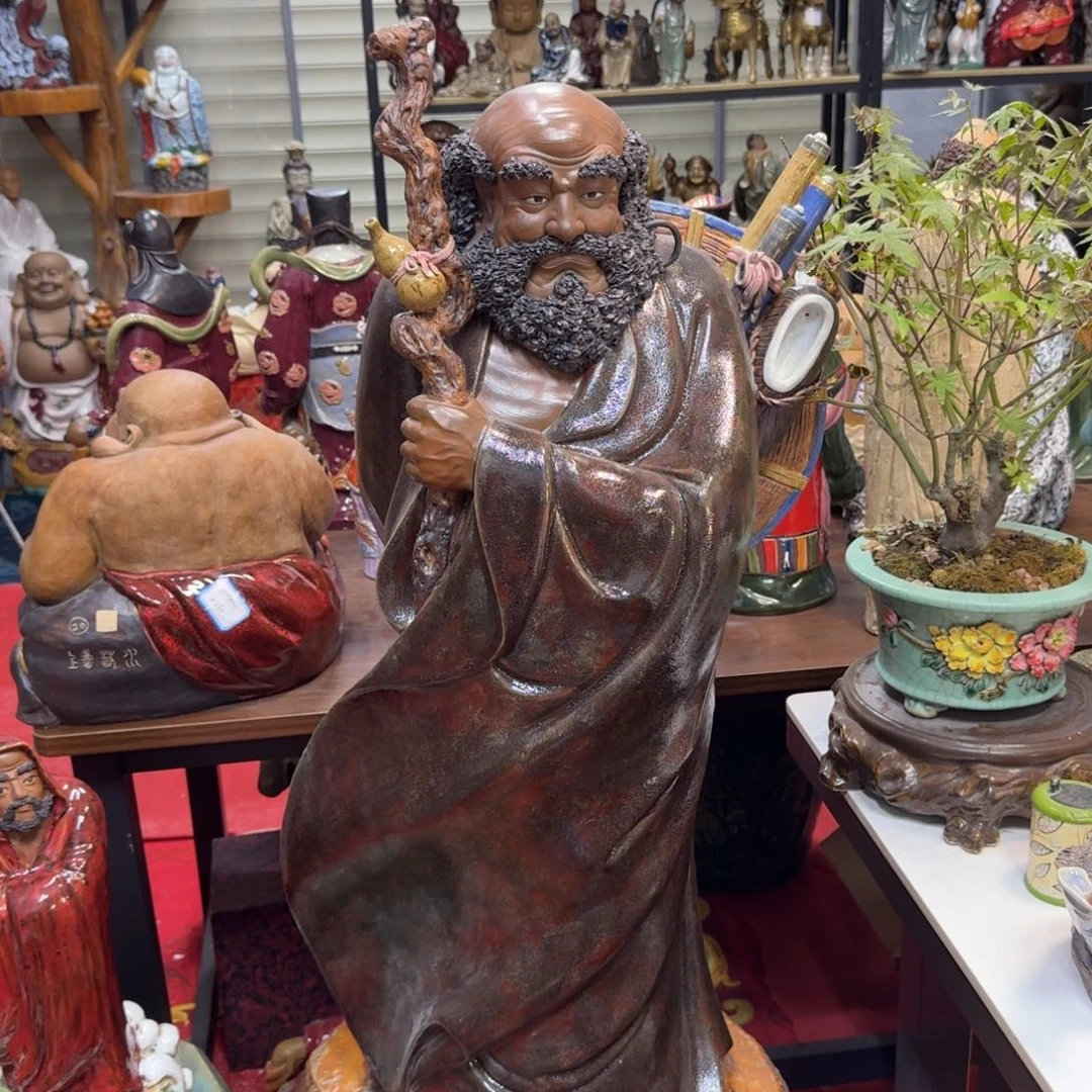 B***C石湾窑陶瓷摆件大达摩