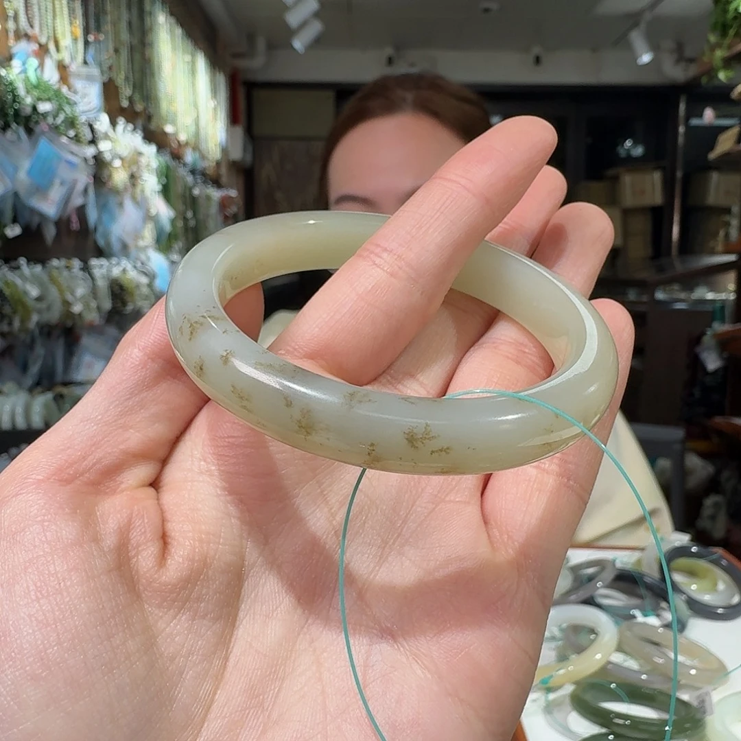 和田玉未镶嵌手链53.4