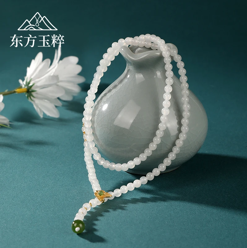 和田玉项链-单珠约5mm-多样性发货 拍一发一