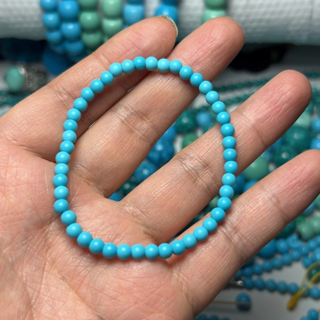 卡4+蓝珠子手串手链