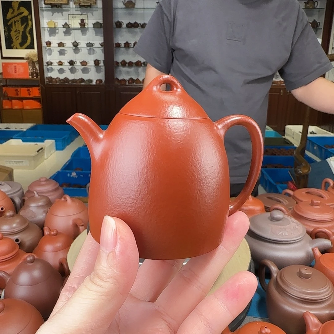****风紫砂茶壶秦权朱泥补差