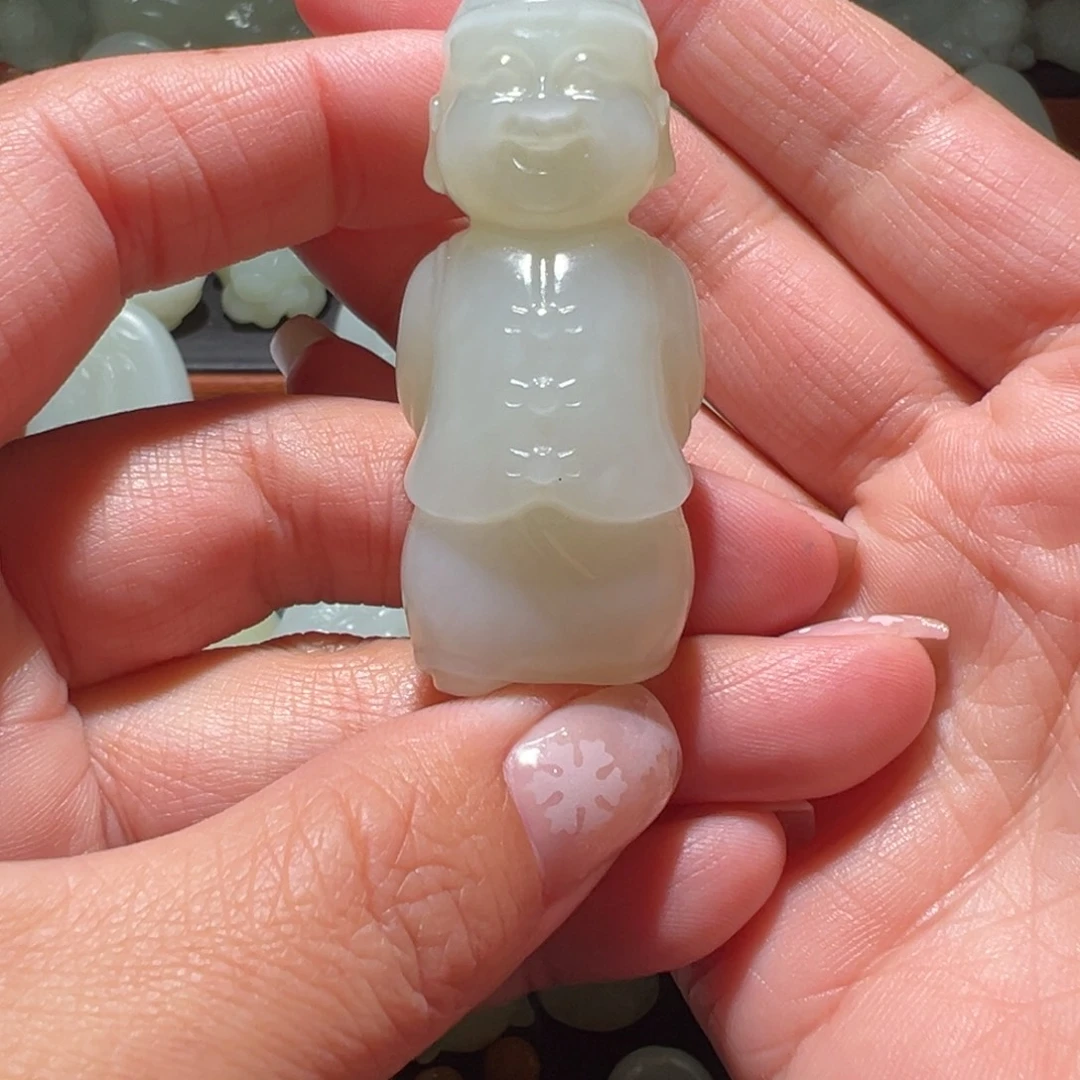 水***，和田玉未镶嵌颈饰