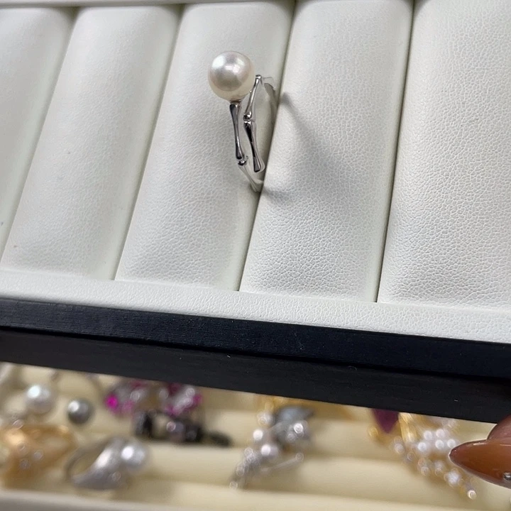 海水珍珠戒指银S925镶嵌