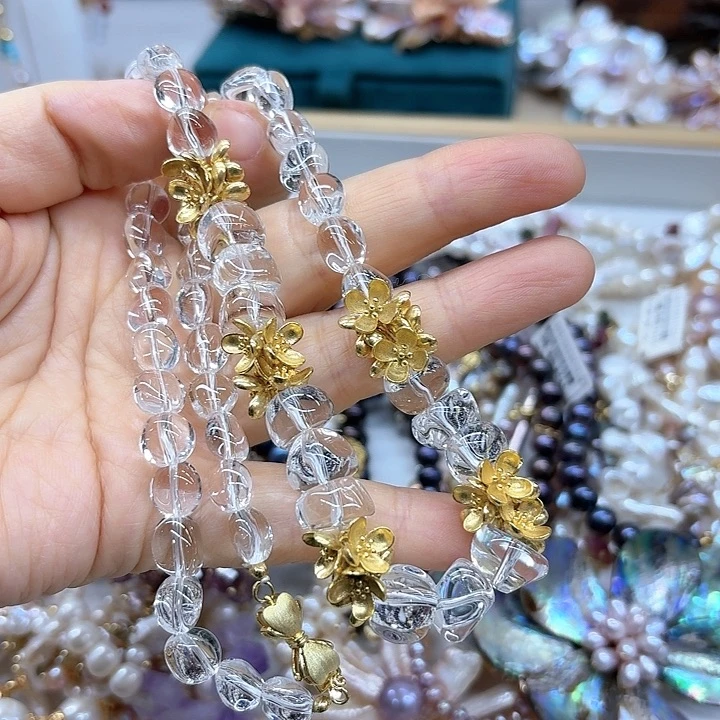 淡水珍珠发饰银S925镶嵌