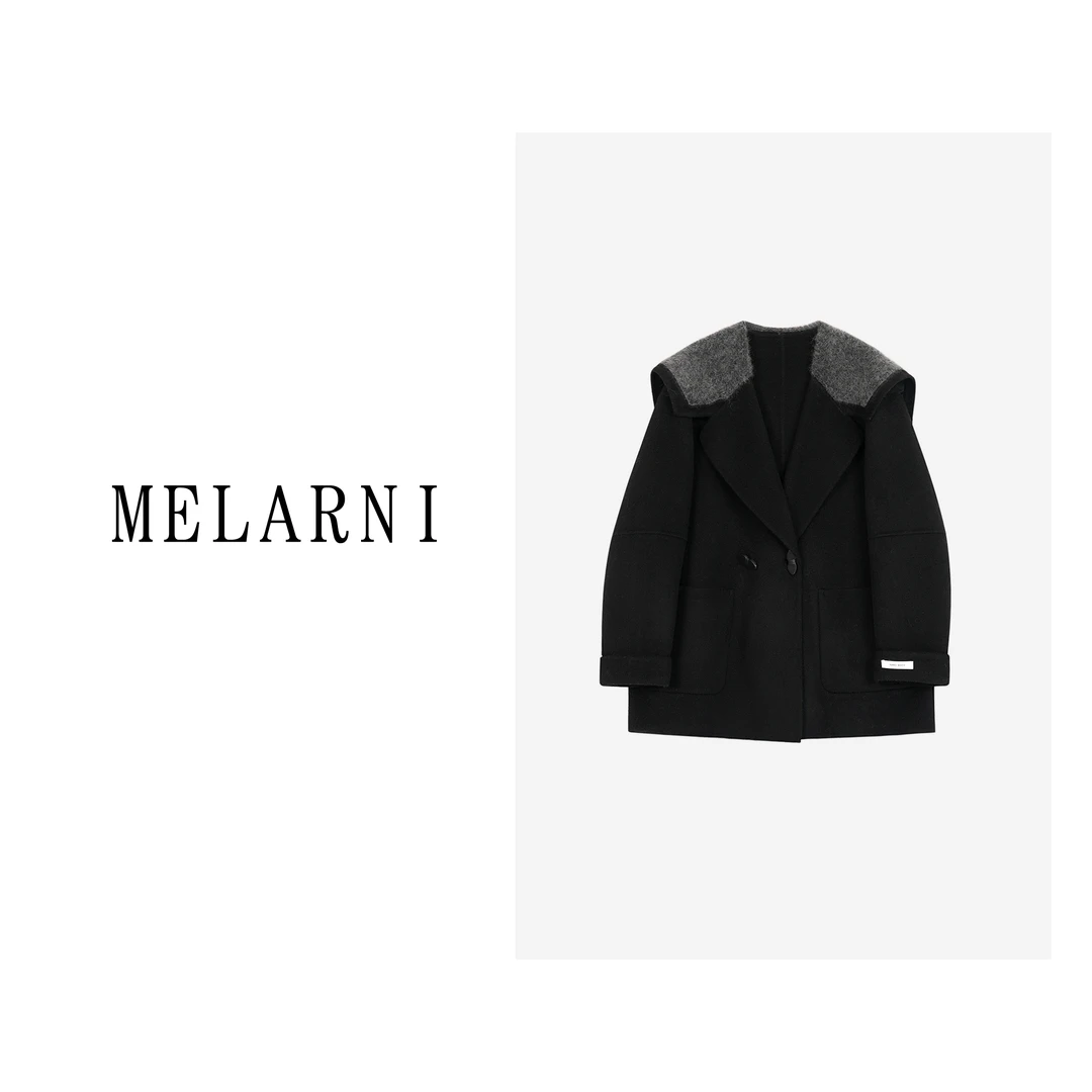 【MELARNI】时尚百搭冬季毛呢外套MLN11593