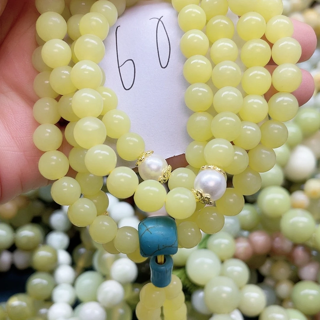 合金蛇纹石玉手链