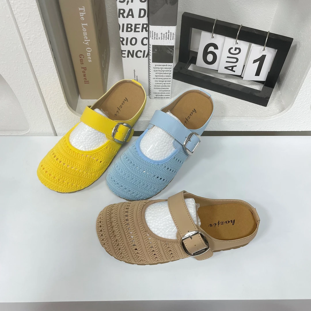 D959厚底内增高勃肯一脚蹬2025新款夏季包头夏外穿透气外穿凉拖鞋