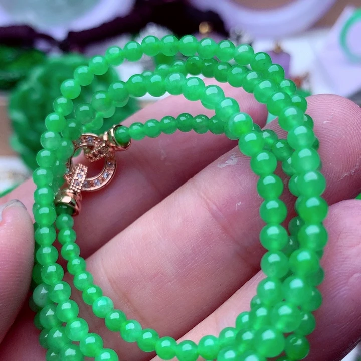 翡翠未镶嵌毛衣链