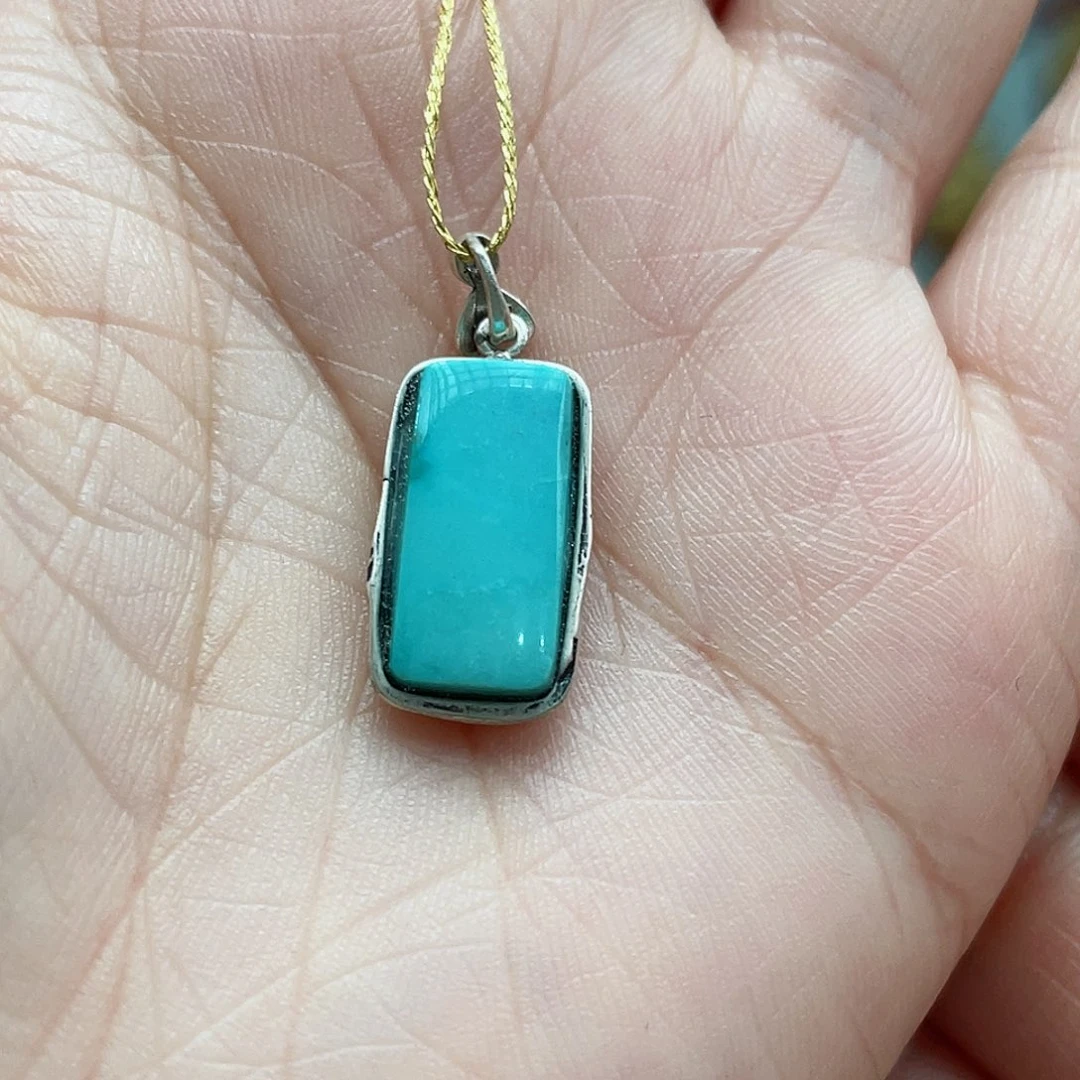 绿松石戒指银S925镶嵌