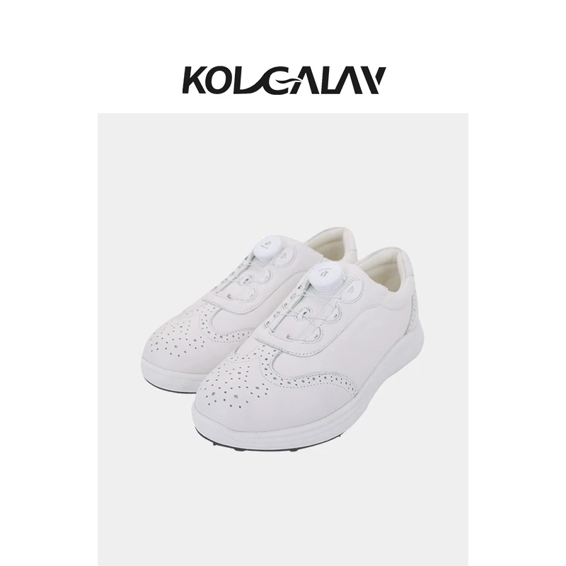 科耳吉高尔夫球鞋 男女款颜值透气户外防水防滑运动网球旋转纽扣