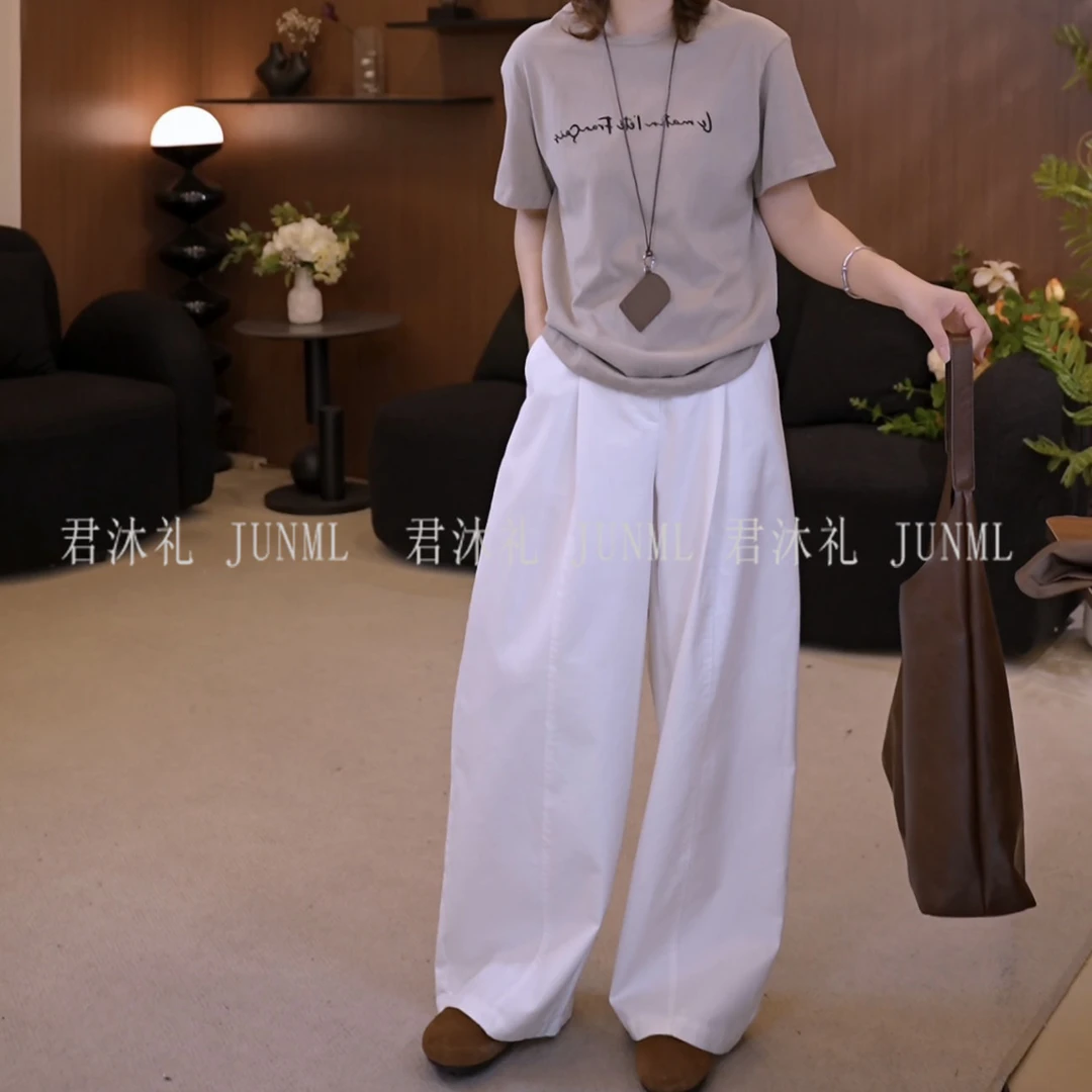 《君沐礼》2025早秋新款百搭休闲显瘦牛仔直筒裤