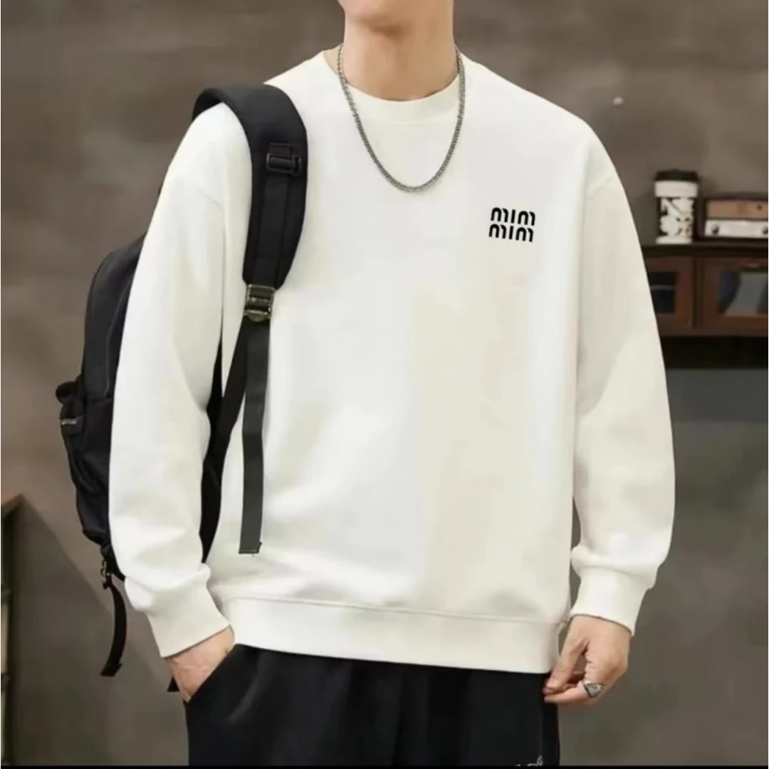 秋冬季套头圆领卫衣男女加绒加厚运动潮流百搭春秋款休闲长袖保暖