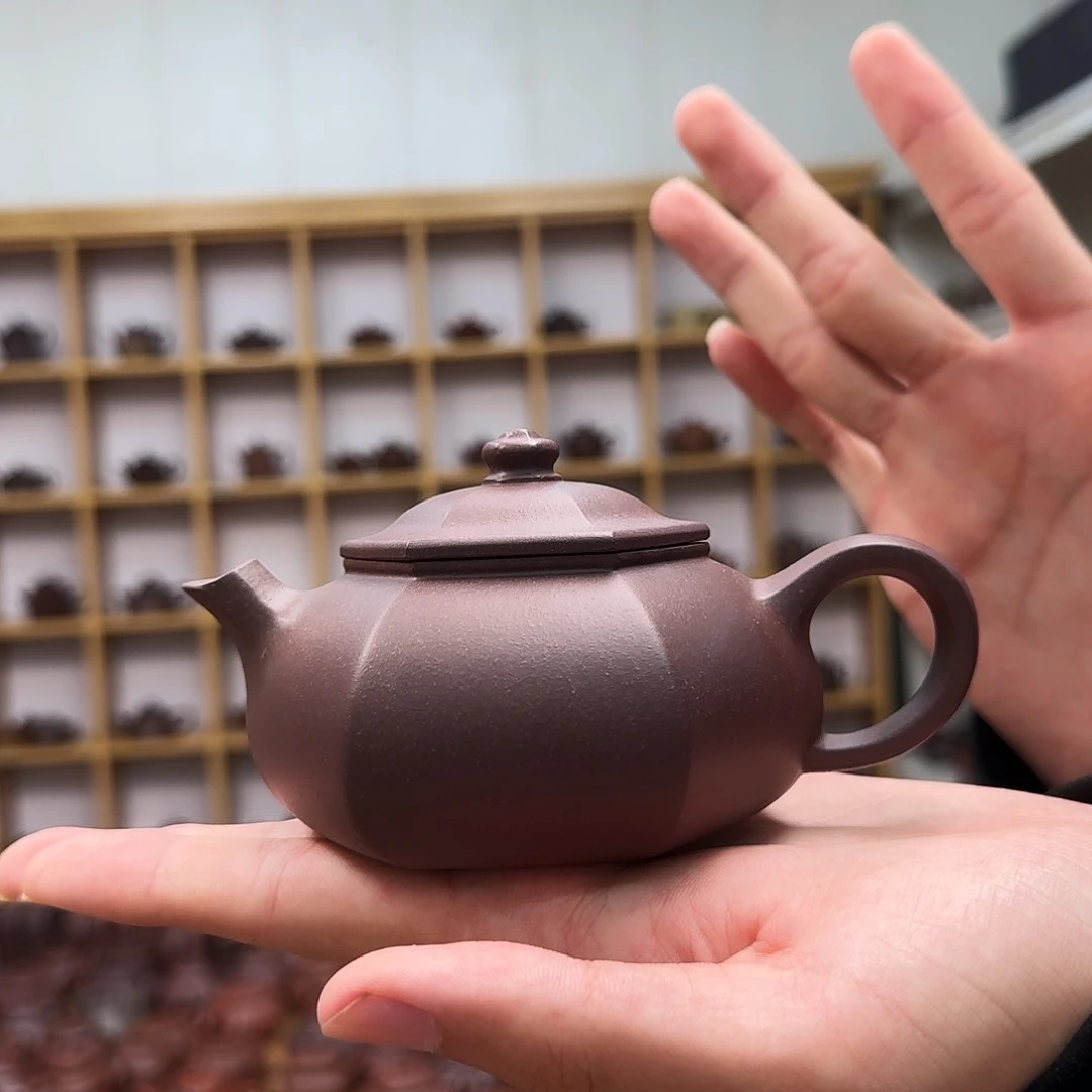 茶壶紫砂六方寒江200cc