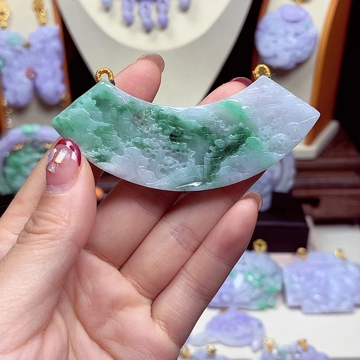 翡翠未镶嵌颈饰天然翡翠