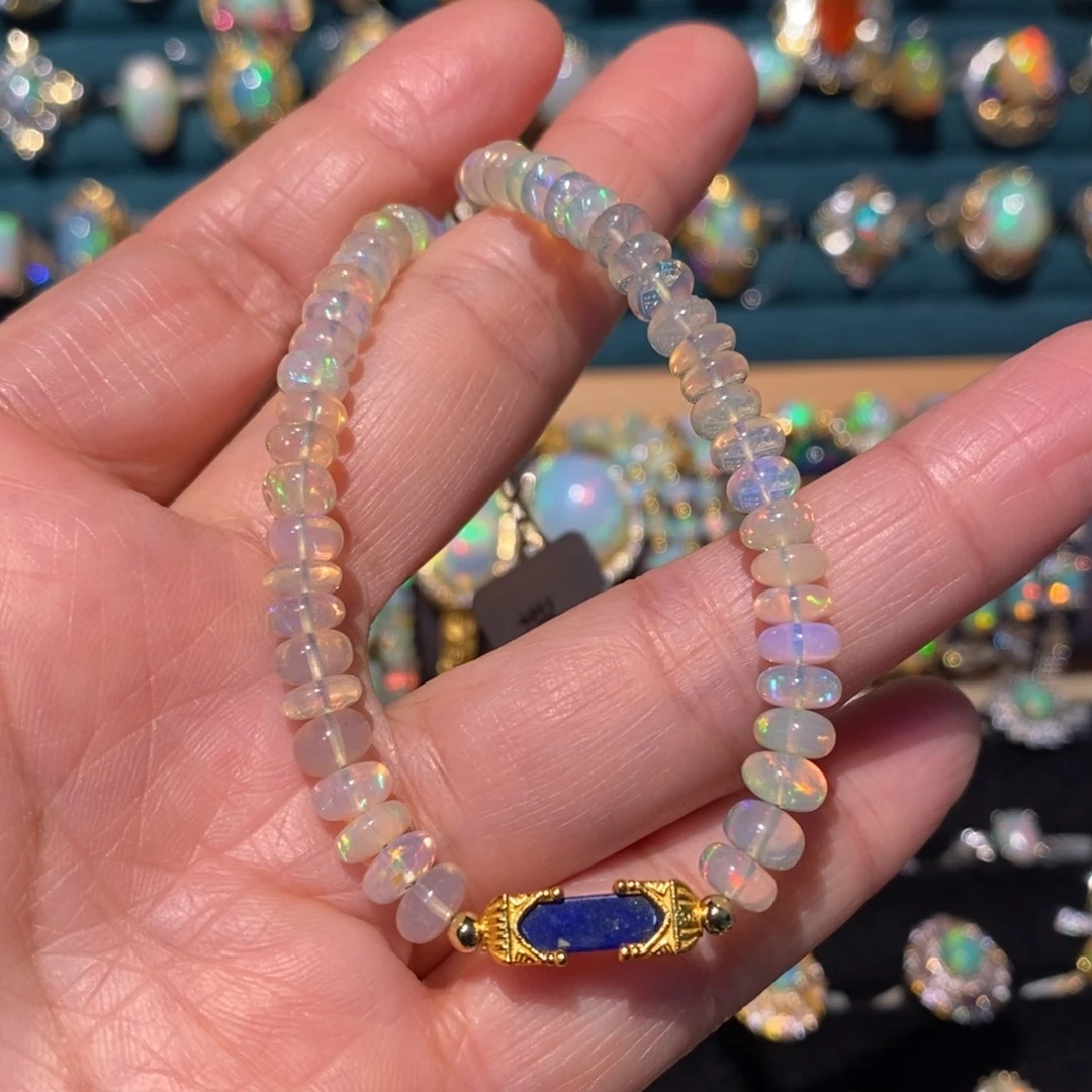 欧泊银S925镶嵌手链