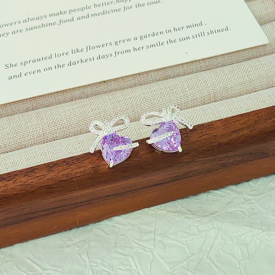 铜合金耳饰 日韩女耳钉百搭镶嵌小巧甜美精致PT1896