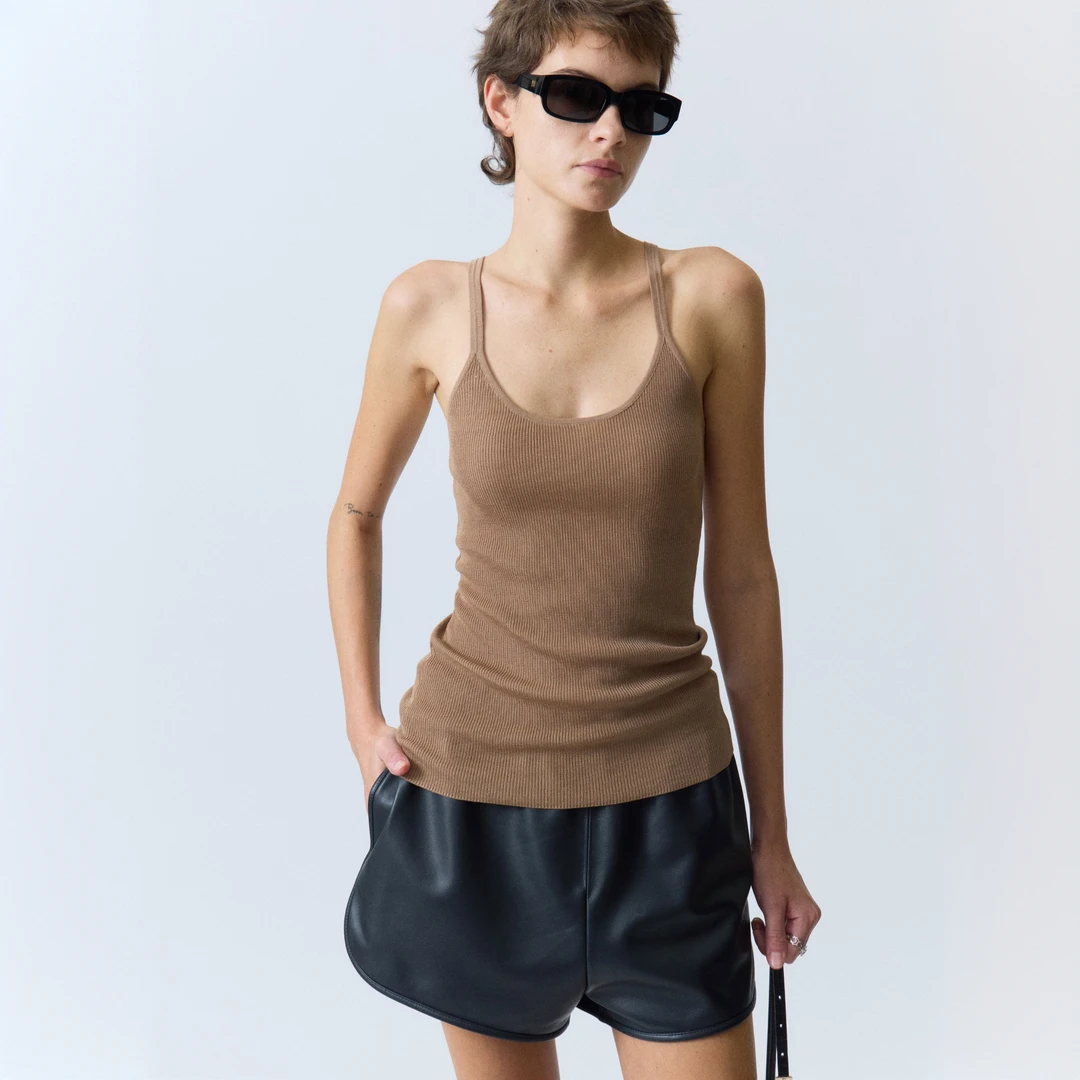 UNICA/U型肩带_进口三醋酸纱线版/时髦透视版叠穿针织吊带