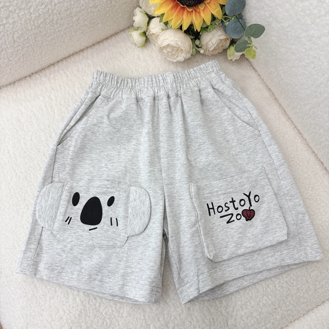 皇室童缘刺绣动物常规款微弹薄款中裤短裤港风宅萌系17230356019