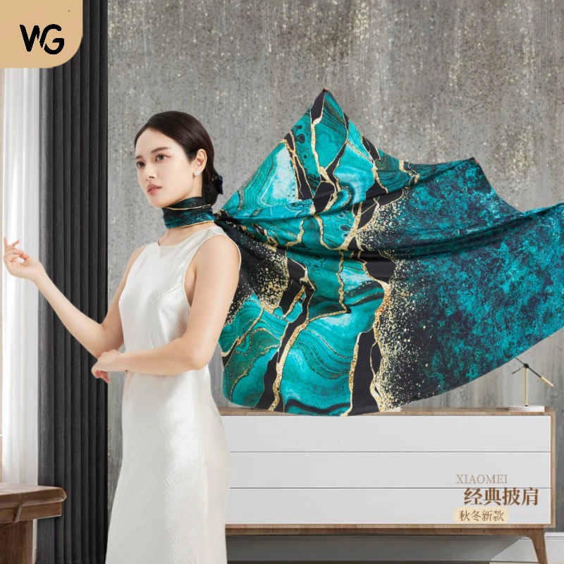 克拉月桑蚕丝丝巾经典110送妈妈优雅秋冬真丝100%百搭高档披肩