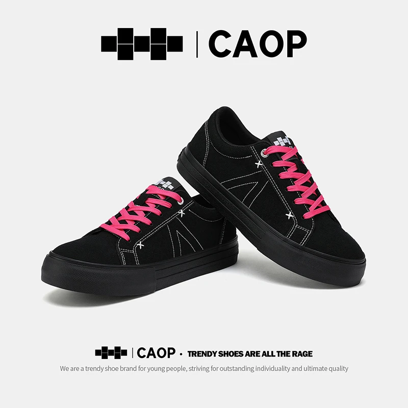 CAOP草牌情侣滑板鞋秋冬新款美式嘻哈复古鞋个性时尚百搭小众潮鞋