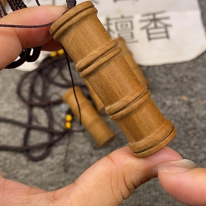 檀香木手串/手链老山檀香雕刻竹节手把