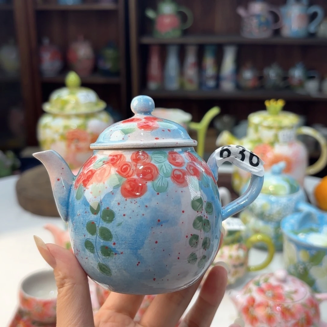 景德镇手绘高温釉下彩陶瓷茶具