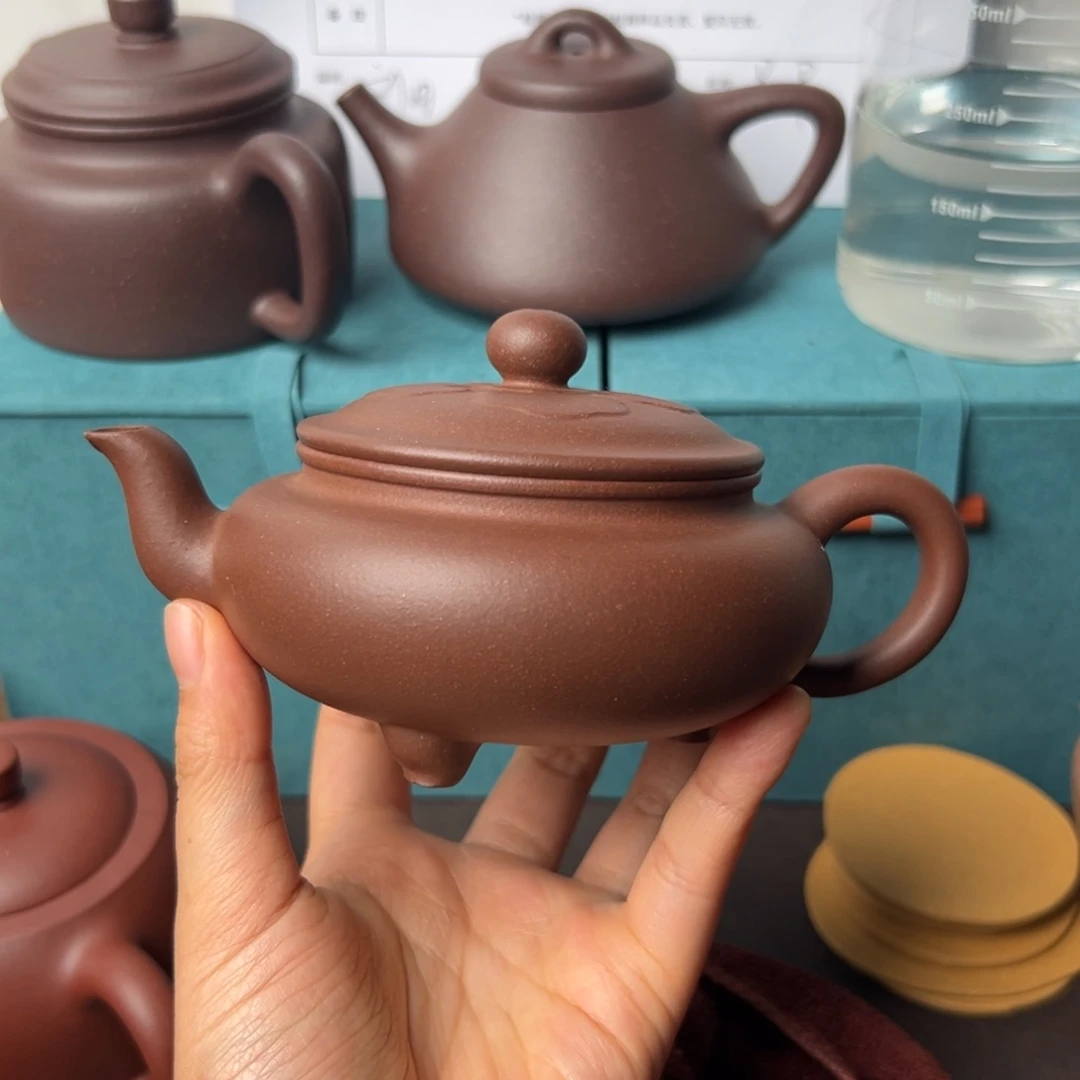 茶壶紫砂紫泥大斌如意200毫升