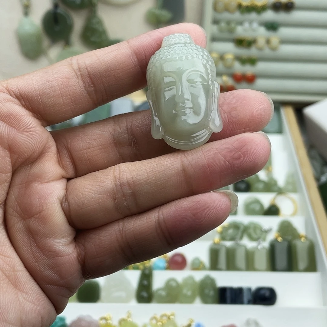 和田玉未镶嵌吊坠(不含链)