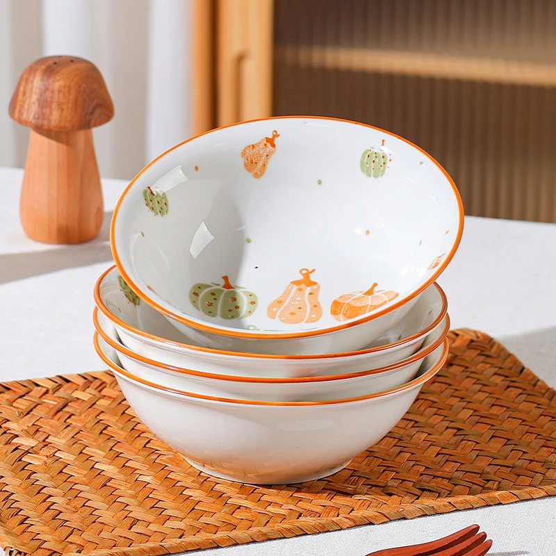 面碗陶瓷家用吃面碗6英寸面碗泡面碗大号饭碗新款釉下彩瓷碗餐具