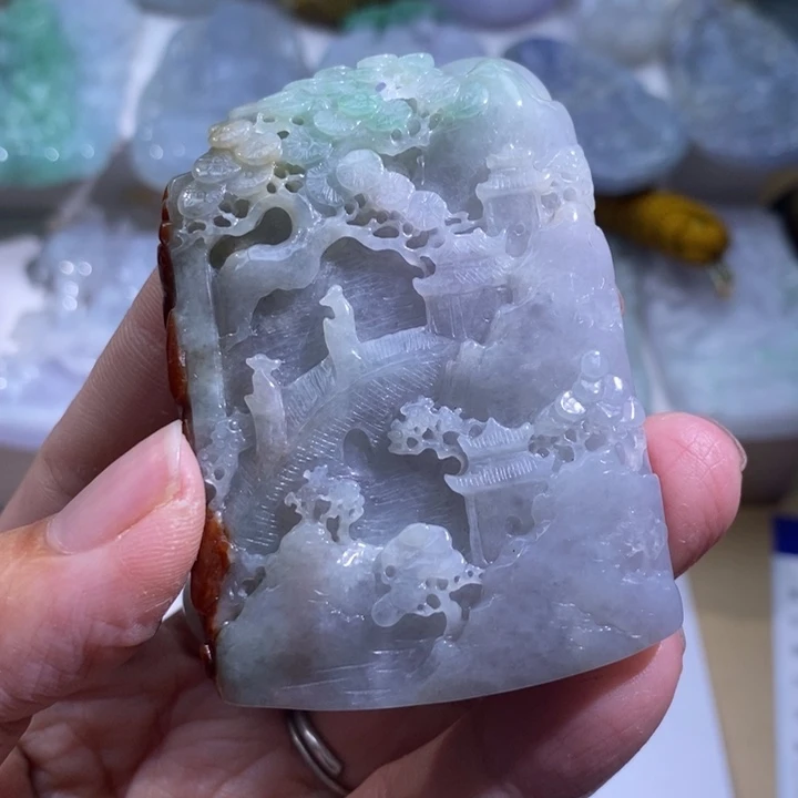 【闪购商品】颈饰未镶嵌翡翠山水