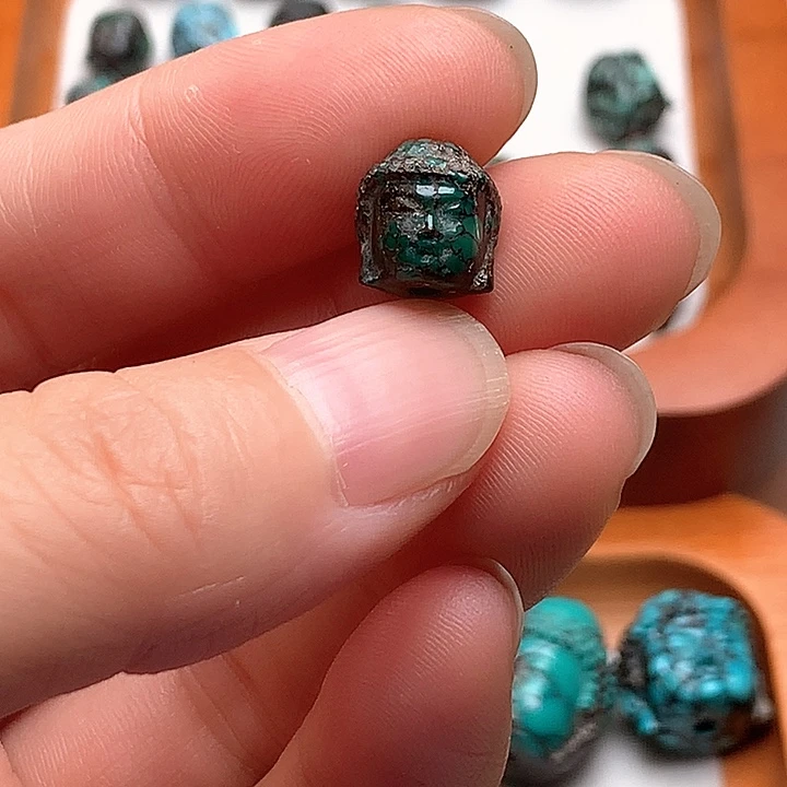 湖北天然原矿松石佛头9.2mm