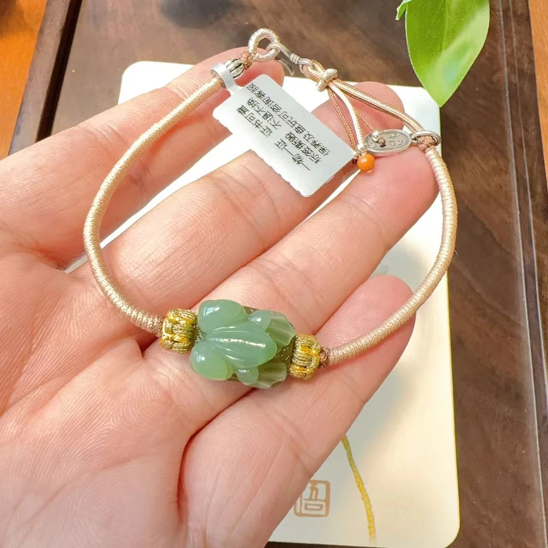 一物一拍/和田玉俄料乌兰海呱呱来财手绳