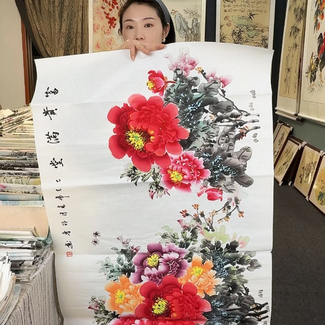 纯手绘国画作品好看