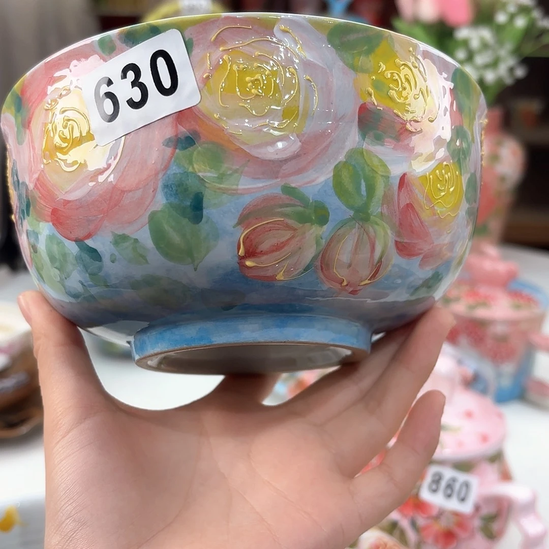 景德镇手绘高温釉下彩陶瓷茶具