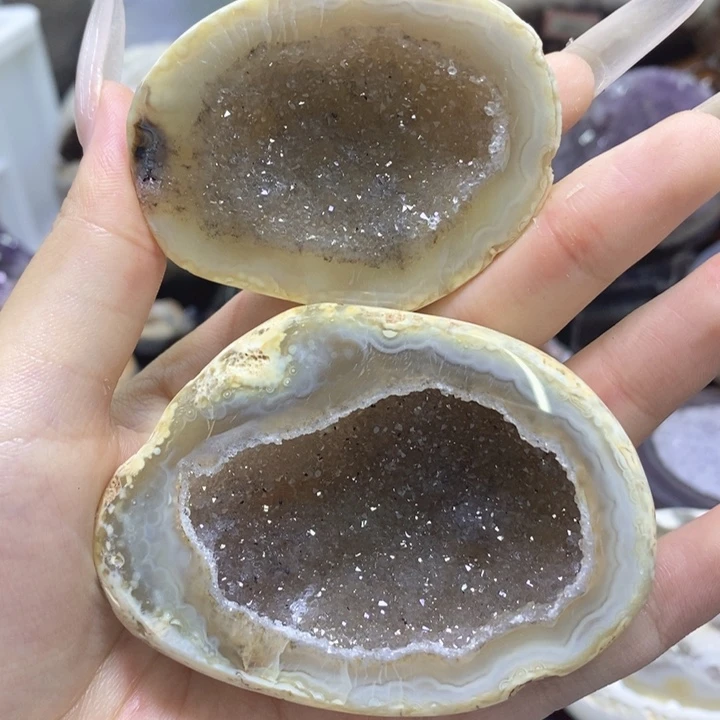 未镶嵌珠宝半成品紫晶彩晶盆