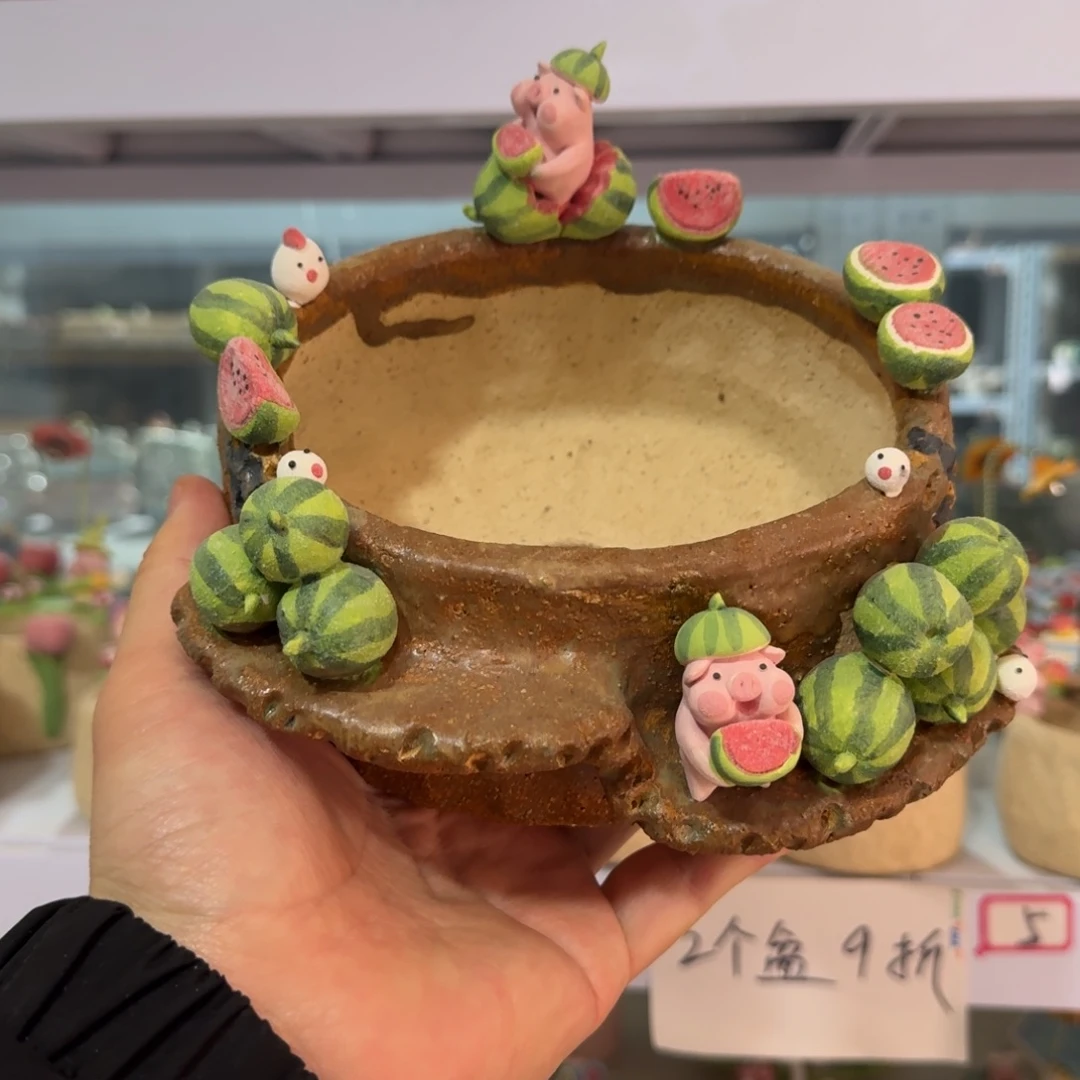 厂家直销手工花盆摆件