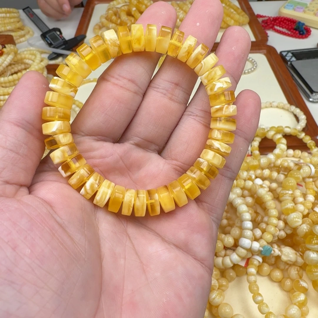 手链琥珀未镶嵌蜜蜡手串
