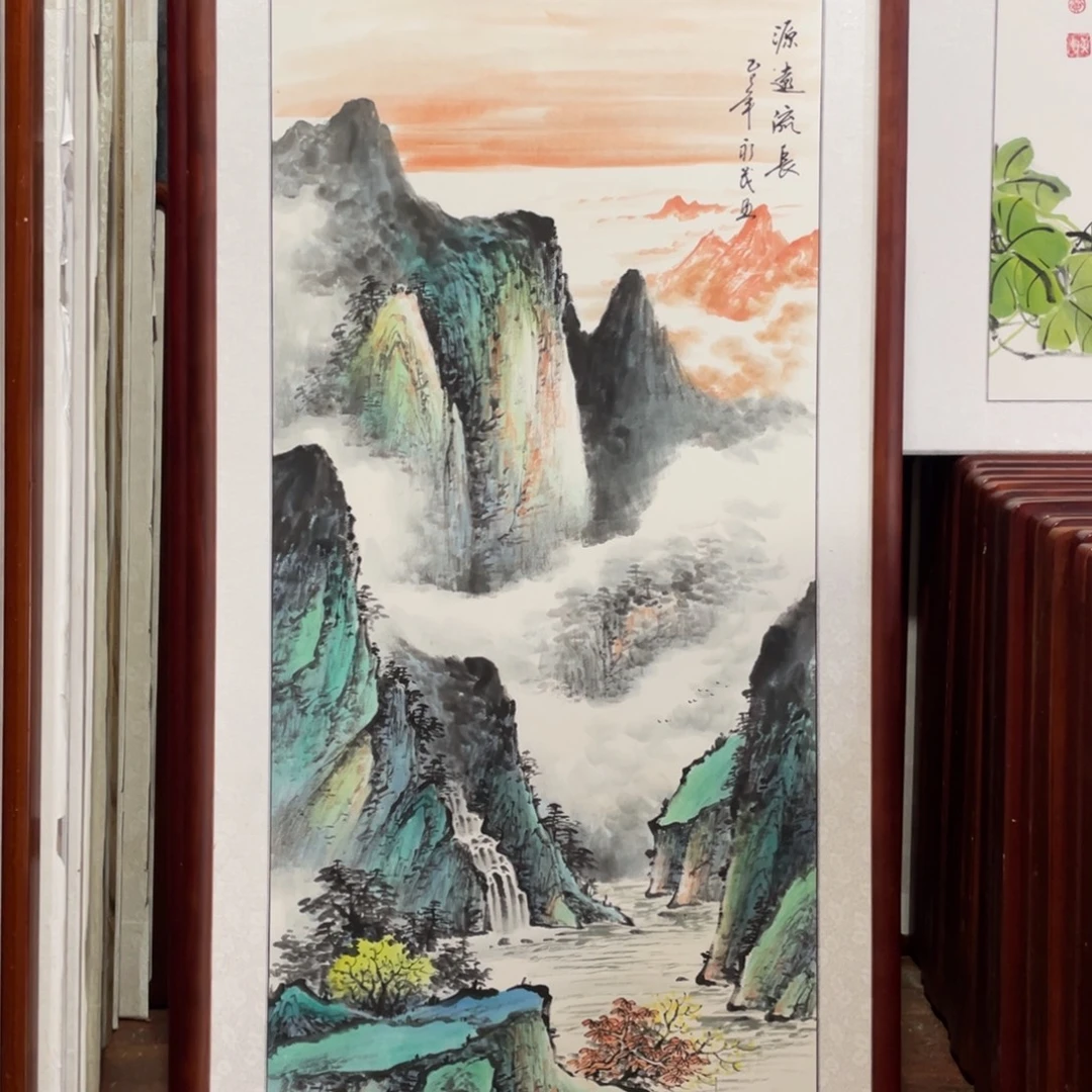 国画带框尺寸63*123厘米