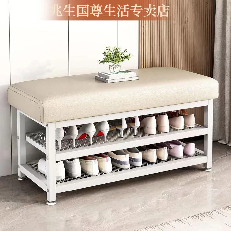北欧子轻奢高级感家用门口入户鞋柜鞋架收纳长条凳
