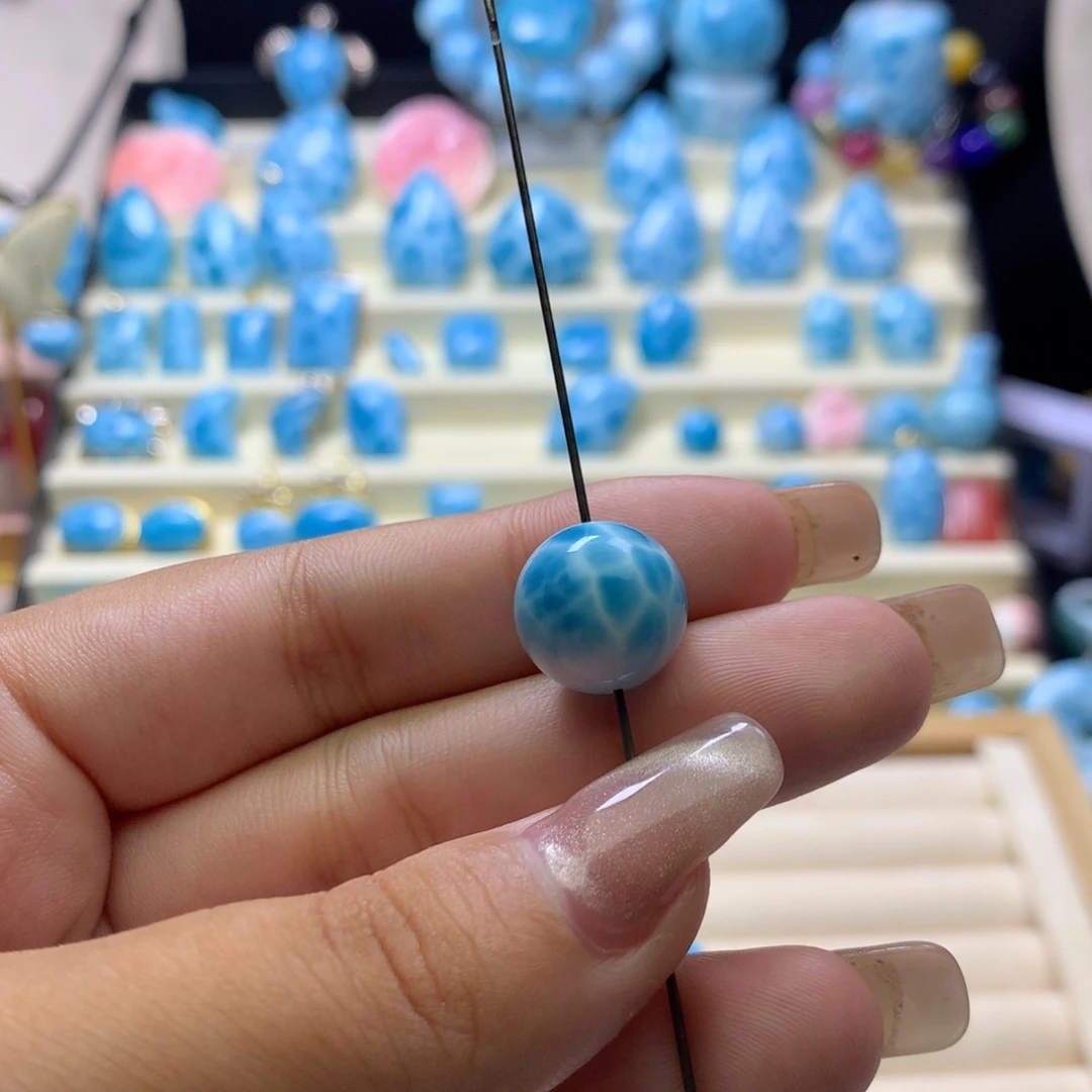 甜***丶针钠钙石（海纹石）未镶嵌珠宝半成品