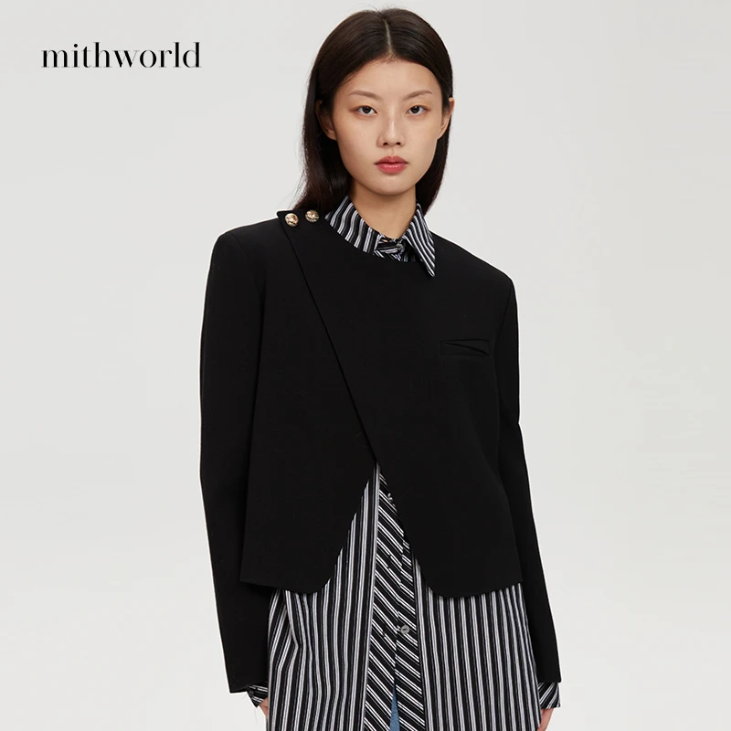 mithworld/沵媞时尚气质显瘦不对称小香外套W4FFS6136E8A
