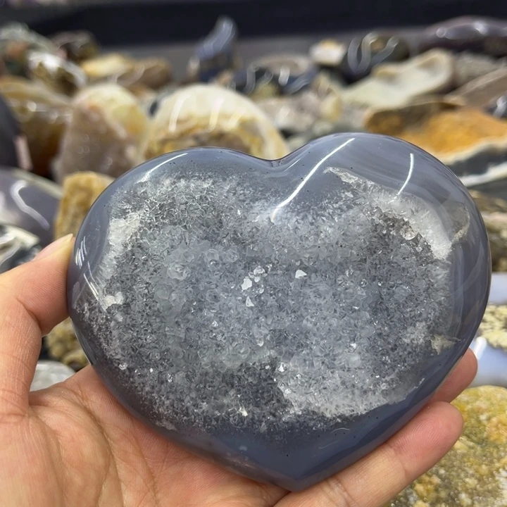 珠宝半成品水晶未镶嵌福利爱心