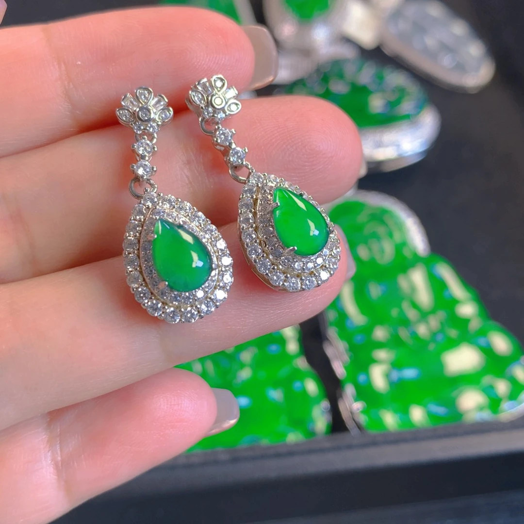 翡翠颈饰银S925镶嵌翡翠