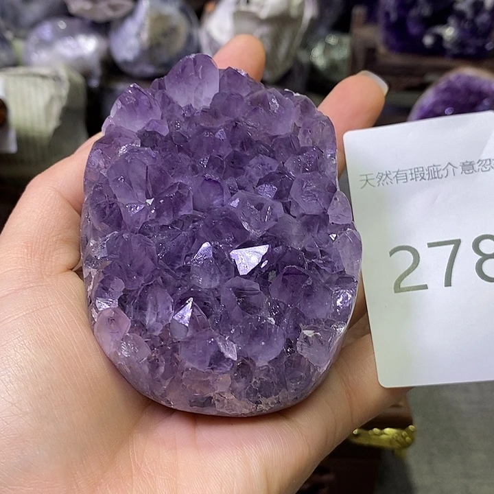 未镶嵌紫晶珠宝半成品