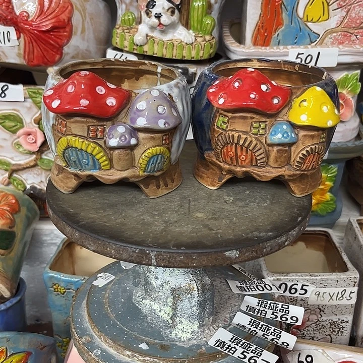 粗陶材质多肉花盆