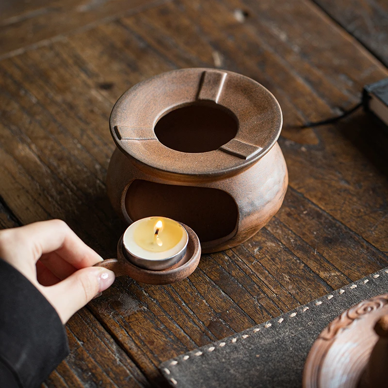 【正版川冶】海王炉.6824.中式复古老岩泥蜡烛炉温茶炉陶瓷.BL