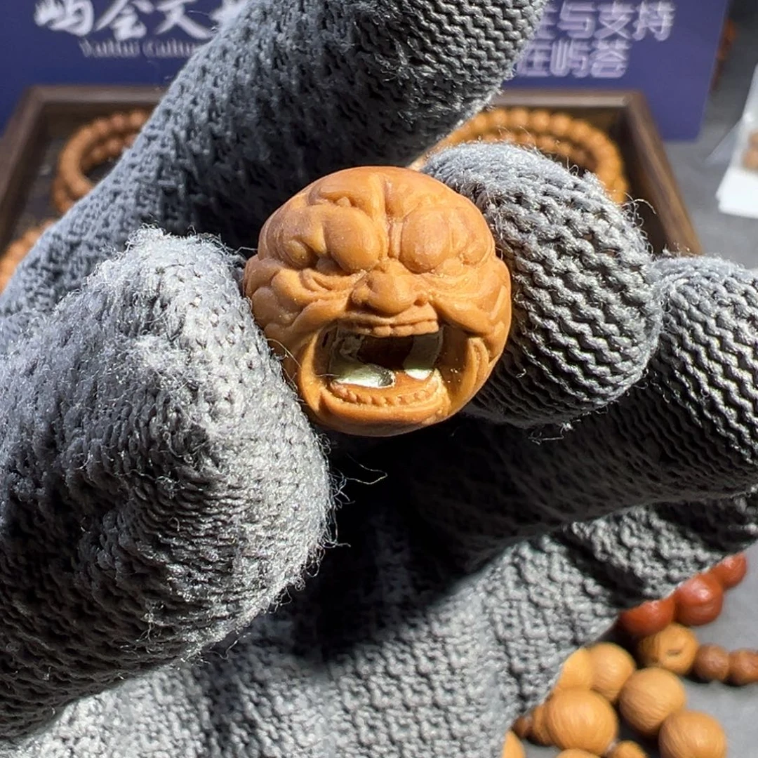 猴头核桃手串单颗怒吼