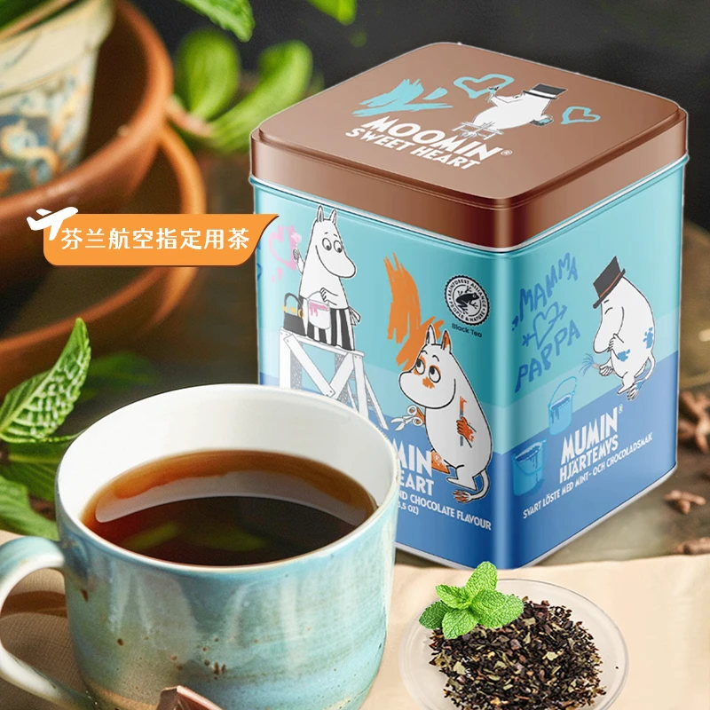 【品牌直发】芬兰进口暖达芬姆明薄荷巧克力红茶提神罐装年货节送礼