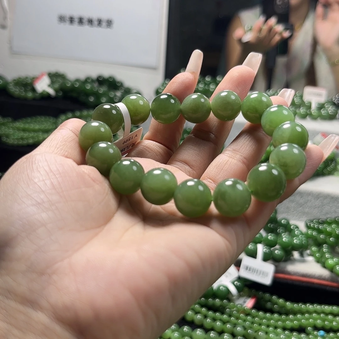 和田玉（碧玉）未镶嵌手链-13
